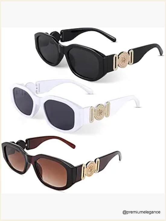 Retro Rectangle Sunglasses UV400 Protection Unisex Vintage Style main image 6